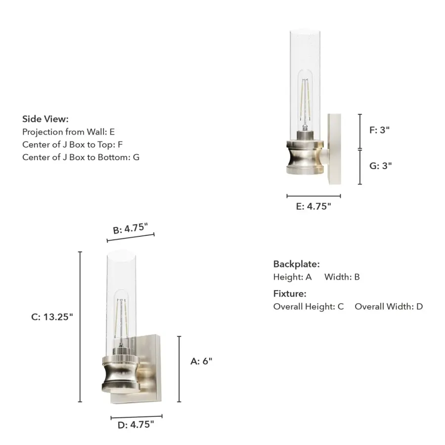 Lenlock One Light Wall Sconce in Brushed Nickel - Image 9