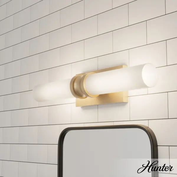 Lenlock Two Light Bathroom Vanity in Alturas Gold - Image 4