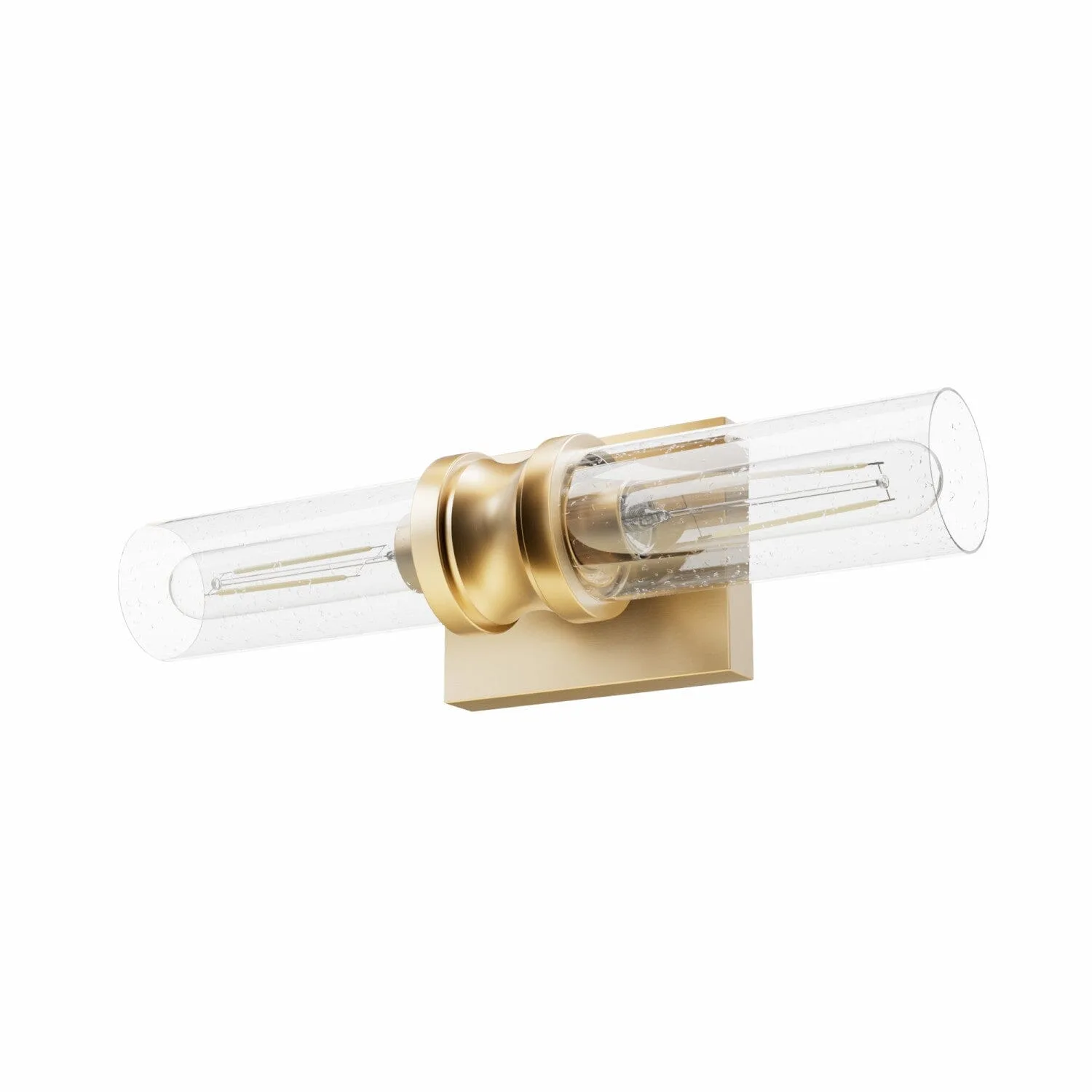 Lenlock Two Light Bathroom Vanity in Brushed Nickel