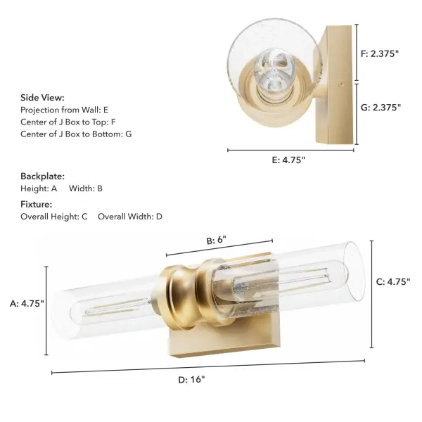 Lenlock Two Light Bathroom Vanity in Alturas Gold - Image 13