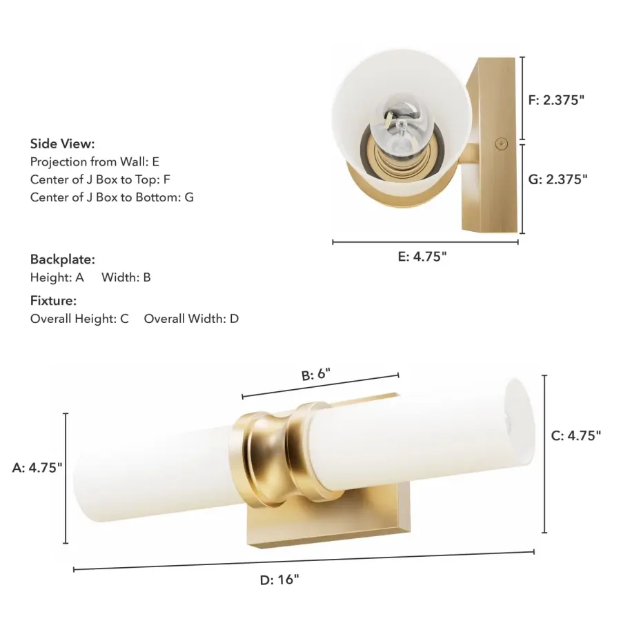 Lenlock Two Light Bathroom Vanity in Alturas Gold - Image 14