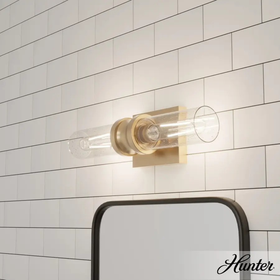 Lenlock Two Light Bathroom Vanity in Alturas Gold - Image 5