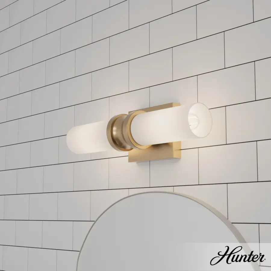 Lenlock Two Light Bathroom Vanity in Alturas Gold - Image 6