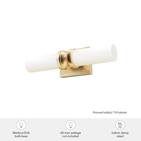 Lenlock Two Light Bathroom Vanity in Alturas Gold - Image 10