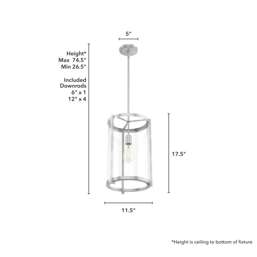 Astwood One Light Pendant in Matte Black - Image 15