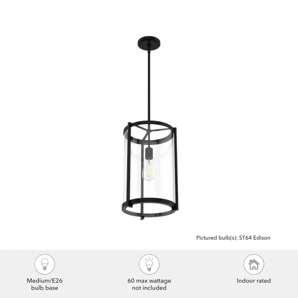 Astwood One Light Pendant in Matte Black - Image 9