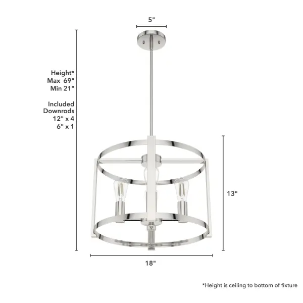 Astwood 4-Light Chandelier in Matte Black - Image 14