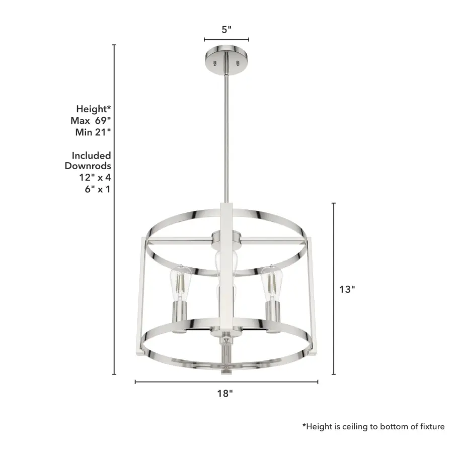 Astwood 4-Light Chandelier in Matte Black - Image 14
