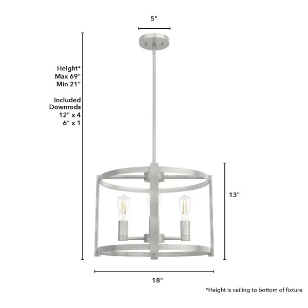 Astwood 4-Light Chandelier in Matte Black - Image 15