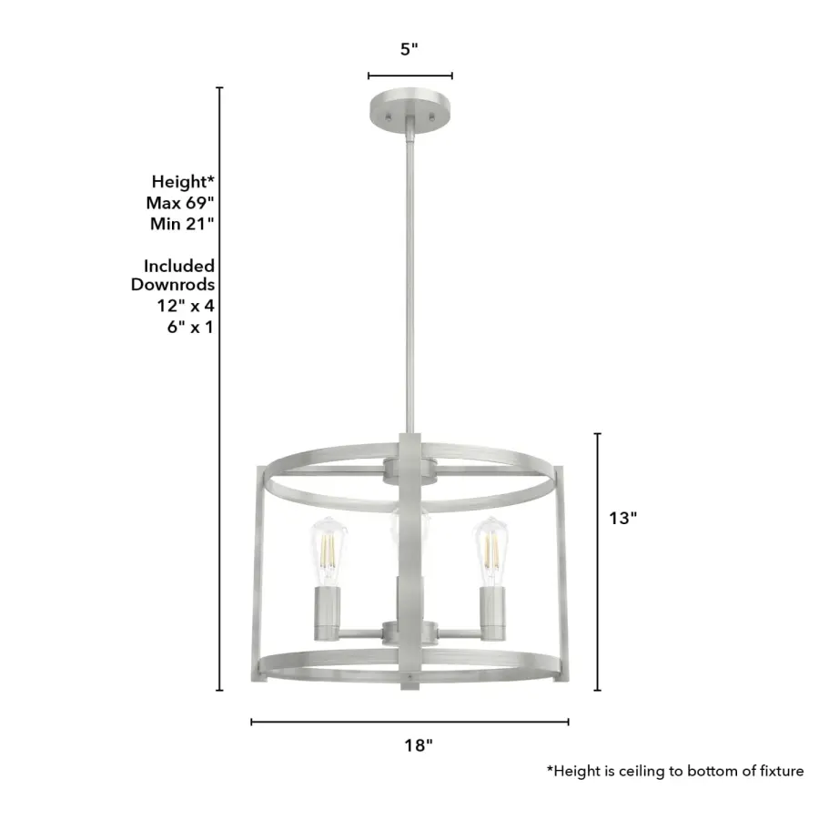 Astwood 4-Light Chandelier in Matte Black - Image 15