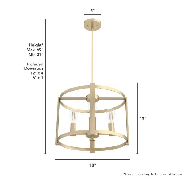 Astwood 4-Light Chandelier in Matte Black - Image 16