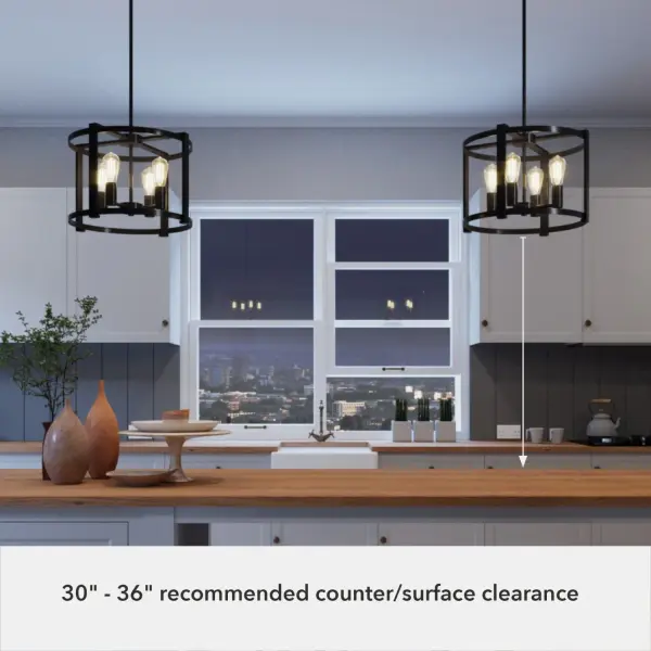 Astwood 4-Light Chandelier in Matte Black - Image 17