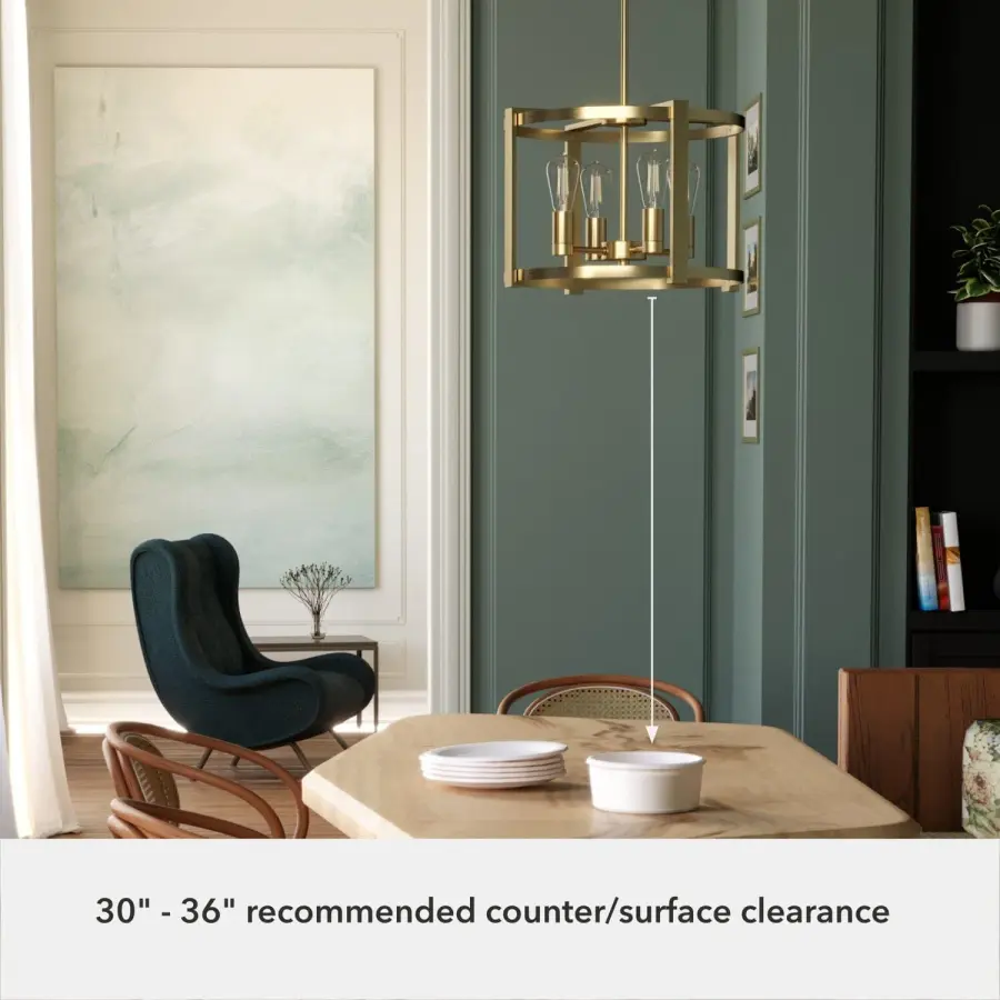 Astwood 4-Light Chandelier in Matte Black - Image 20