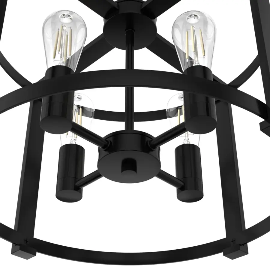 Astwood 4-Light Chandelier in Matte Black - Image 34