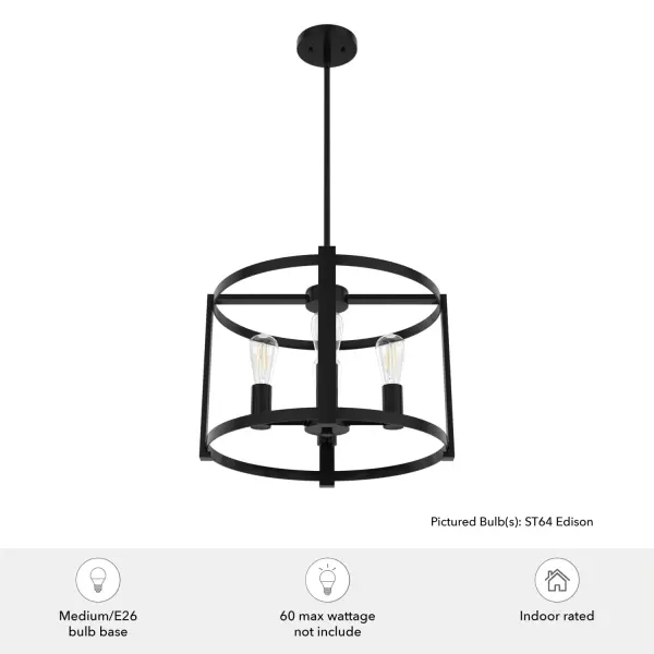 Astwood 4-Light Chandelier in Matte Black - Image 9