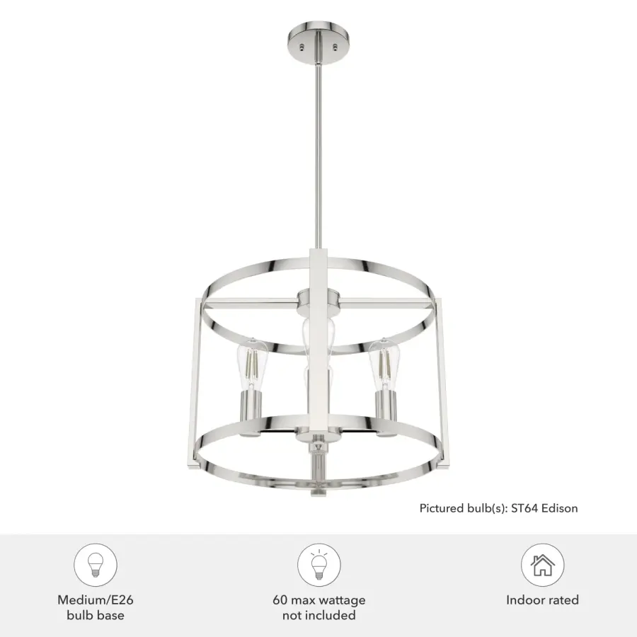 Astwood 4-Light Chandelier in Matte Black - Image 10