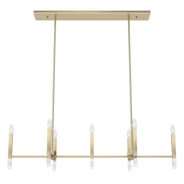Sunjai 7-Light Linear Chandelier in Brushed Nickel - Image 12