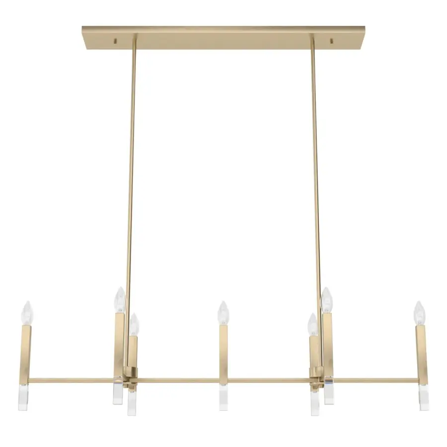 Sunjai 7-Light Linear Chandelier in Brushed Nickel - Image 12