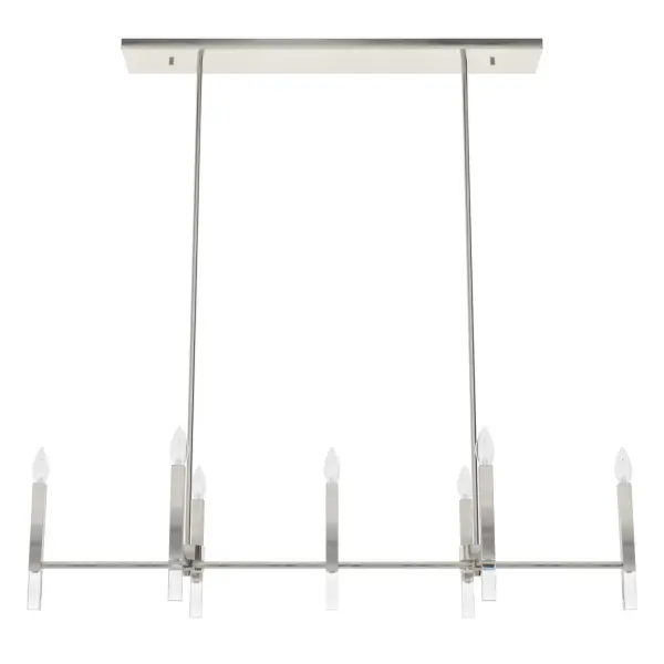 Sunjai 7-Light Linear Chandelier in Brushed Nickel - Image 13