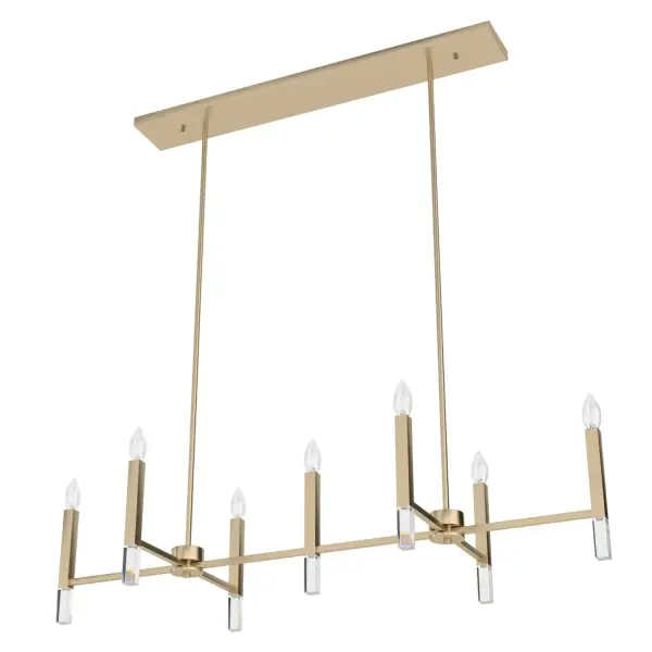 Sunjai 7-Light Linear Chandelier in Brushed Nickel - Image 14