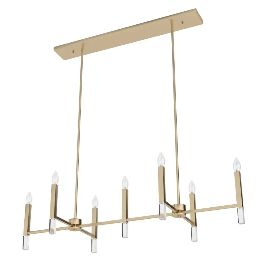Sunjai 7-Light Linear Chandelier in Brushed Nickel - Image 14