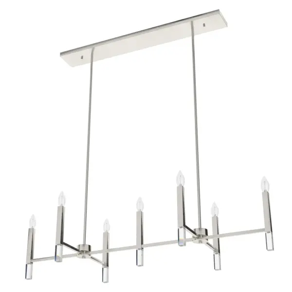 Sunjai 7-Light Linear Chandelier in Brushed Nickel - Image 15