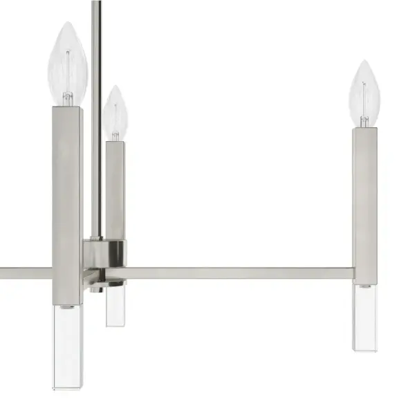 Sunjai 7-Light Linear Chandelier in Brushed Nickel - Image 17