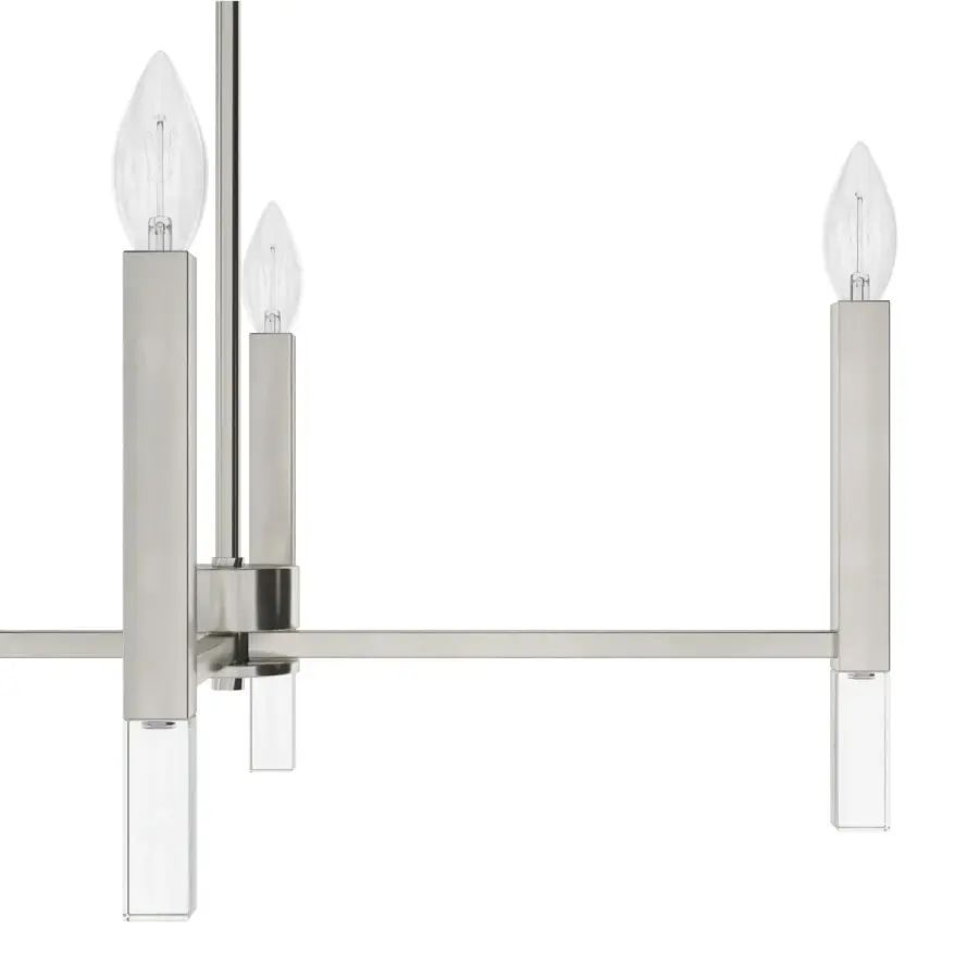 Sunjai 7-Light Linear Chandelier in Brushed Nickel - Image 17