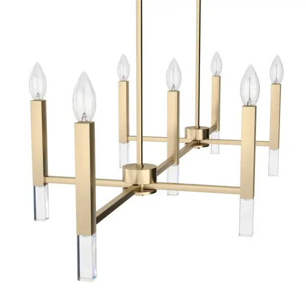 Sunjai 7-Light Linear Chandelier in Brushed Nickel - Image 18