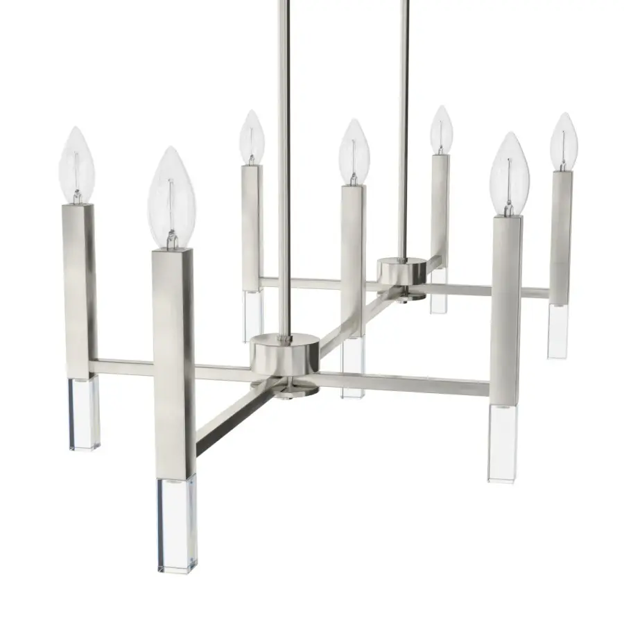 Sunjai 7-Light Linear Chandelier in Brushed Nickel - Image 19