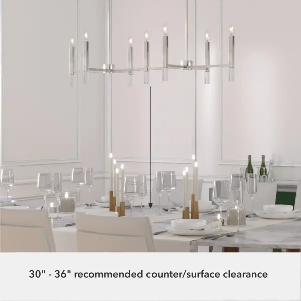 Sunjai 7-Light Linear Chandelier in Brushed Nickel - Image 10