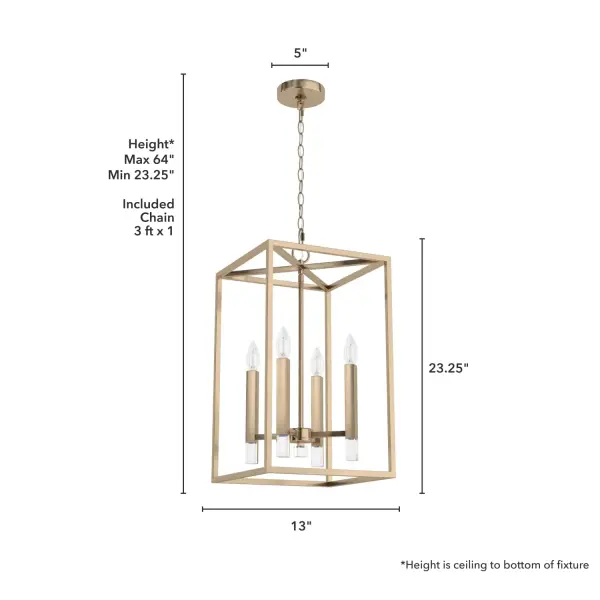 Sunjai Four Light Pendant in Alturas Gold - Image 4