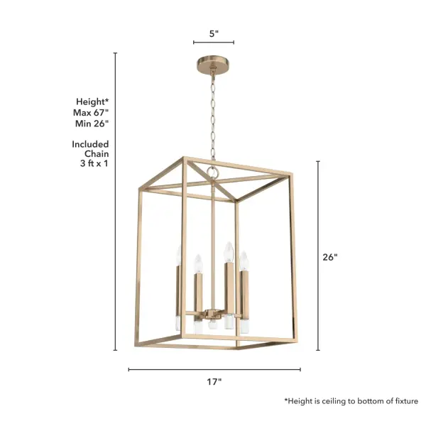 Sunjai Four Light Pendant in Alturas Gold - Image 4