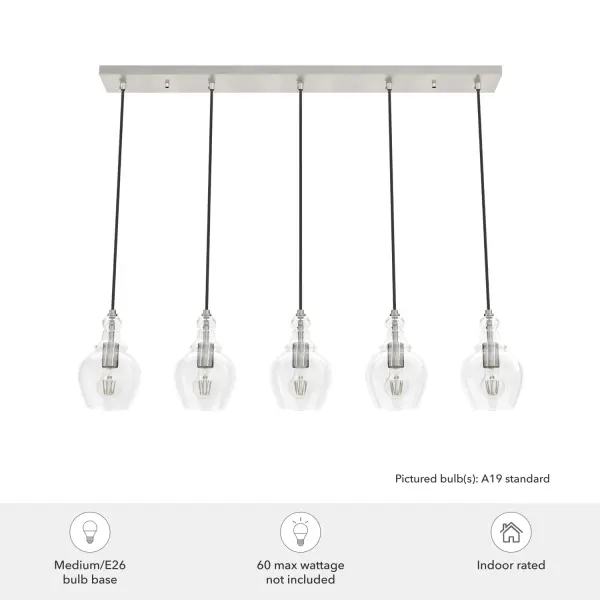 Maple Park Five Light Linear Pendant in Brushed Nickel - Image 3