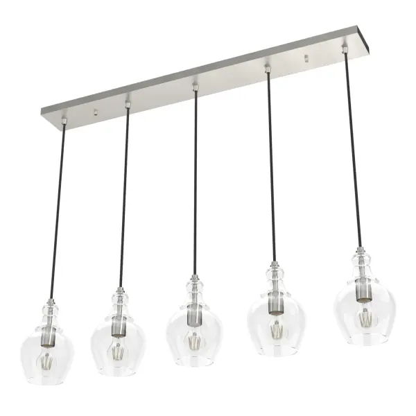 Maple Park Five Light Linear Pendant in Brushed Nickel - Image 8