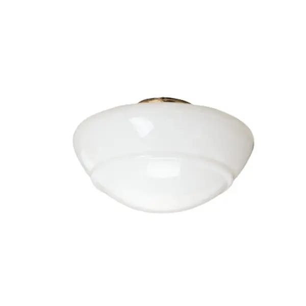 Hunter's Schoolhouse Globe Light Cover is made of beautiful white-opal glass to complement your ceiling fan's accessory light. The rounded shape is a modern take on the vintage schoolhouse light glass. This accessory light cover accommodates bulbs up to 60W. Light bulb and fitter not included. Works with Hunter and Casablanca fans, not including Hunter Original® fan