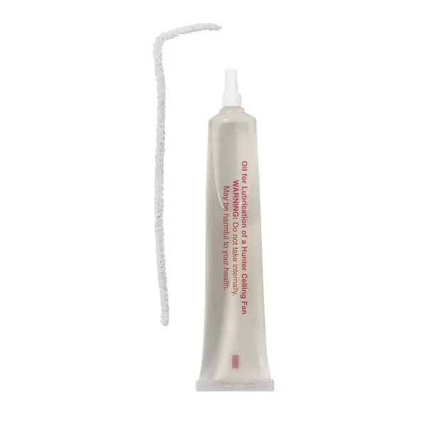 This 1 oz. tube of high-grade SAE 10 non-detergent oil is designed to maintain the unique oil bath lubrication system of the Hunter Original® ceiling fans for a lifetime of quiet operation. Works with the Hunter Original® collection fans