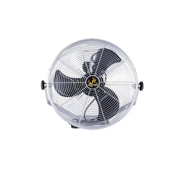 Industrial grade 18" Wall Mounted Fan that can withstand the abuse of today's industrial environments. The 360 degree rotating head allows for air movement to be directed where its needed most. Designed for maximum air delivery per watt of energy used Quick Release Clips to make cleaning fast and simple Sits securely on any flat surface Powder coat paint for long life and ease of cleaning Permanently lubricated, sleeve bearing Complies with OSHA Regulations