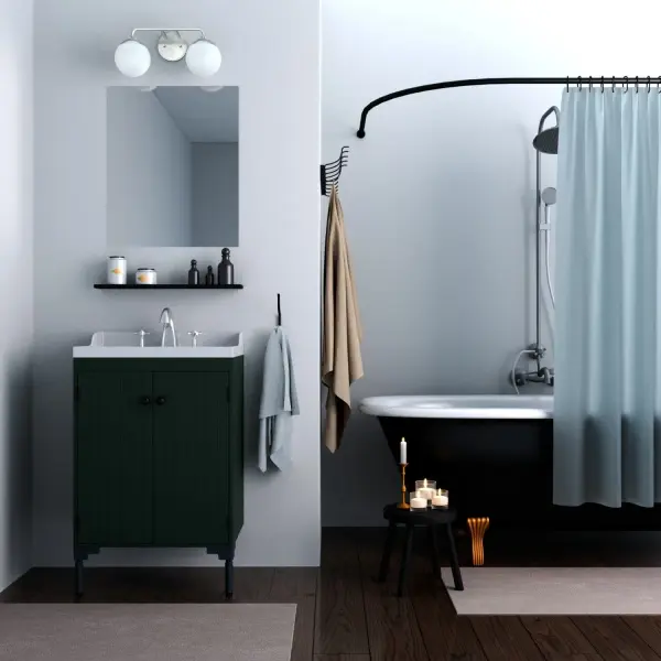 Hepburn Two Light Bathroom Vanity in Matte Black - Image 4