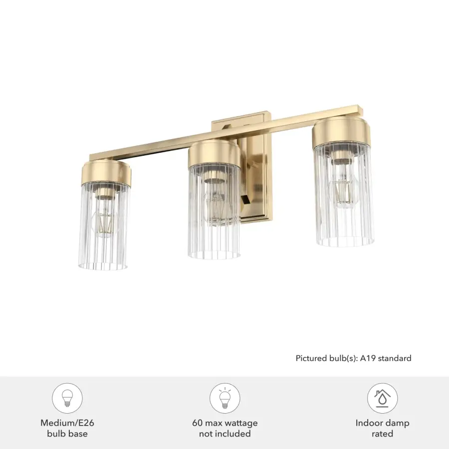 Gatz 3-Light Bathroom Vanity in Brushed Nickel - Image 4
