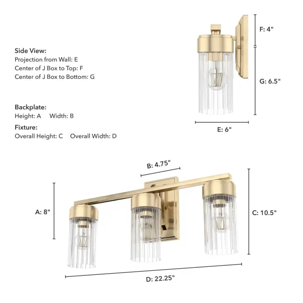Gatz 3-Light Bathroom Vanity in Brushed Nickel - Image 7