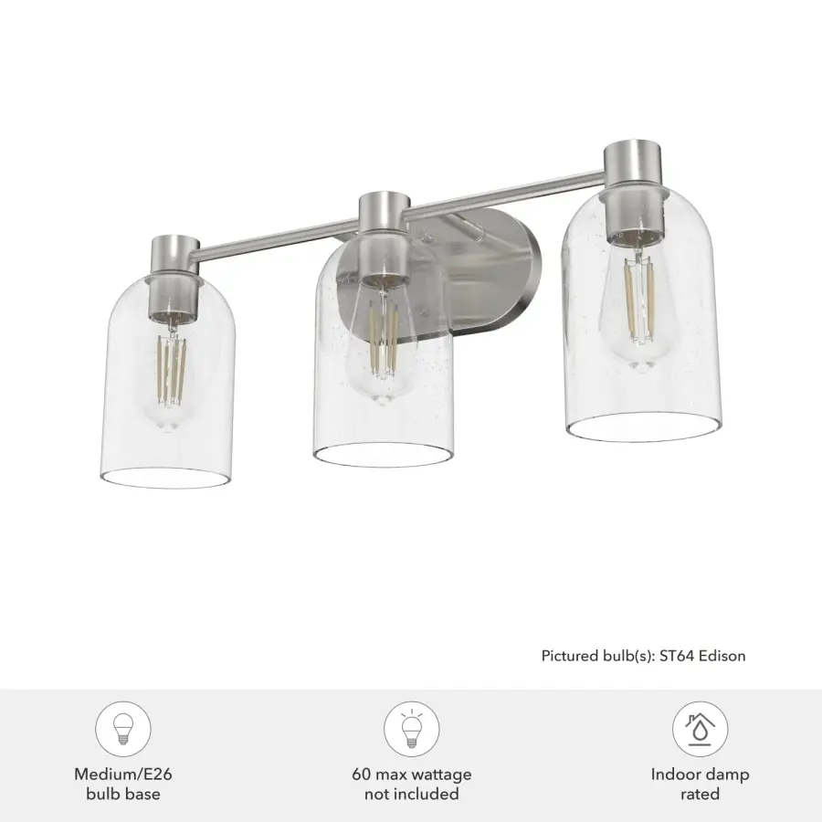 Lochemeade 3-Light Bathroom Vanity in Alturas Gold - Image 6