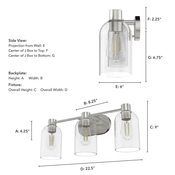 Lochemeade 3-Light Bathroom Vanity in Alturas Gold - Image 9
