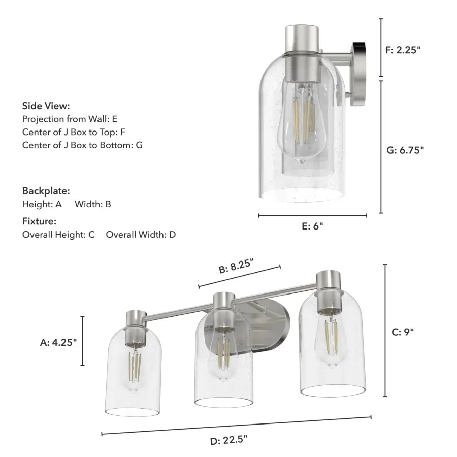 Lochemeade 3-Light Bathroom Vanity in Alturas Gold - Image 9