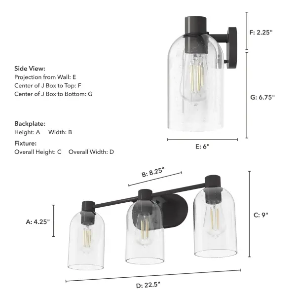 Lochemeade 3-Light Bathroom Vanity in Alturas Gold - Image 10