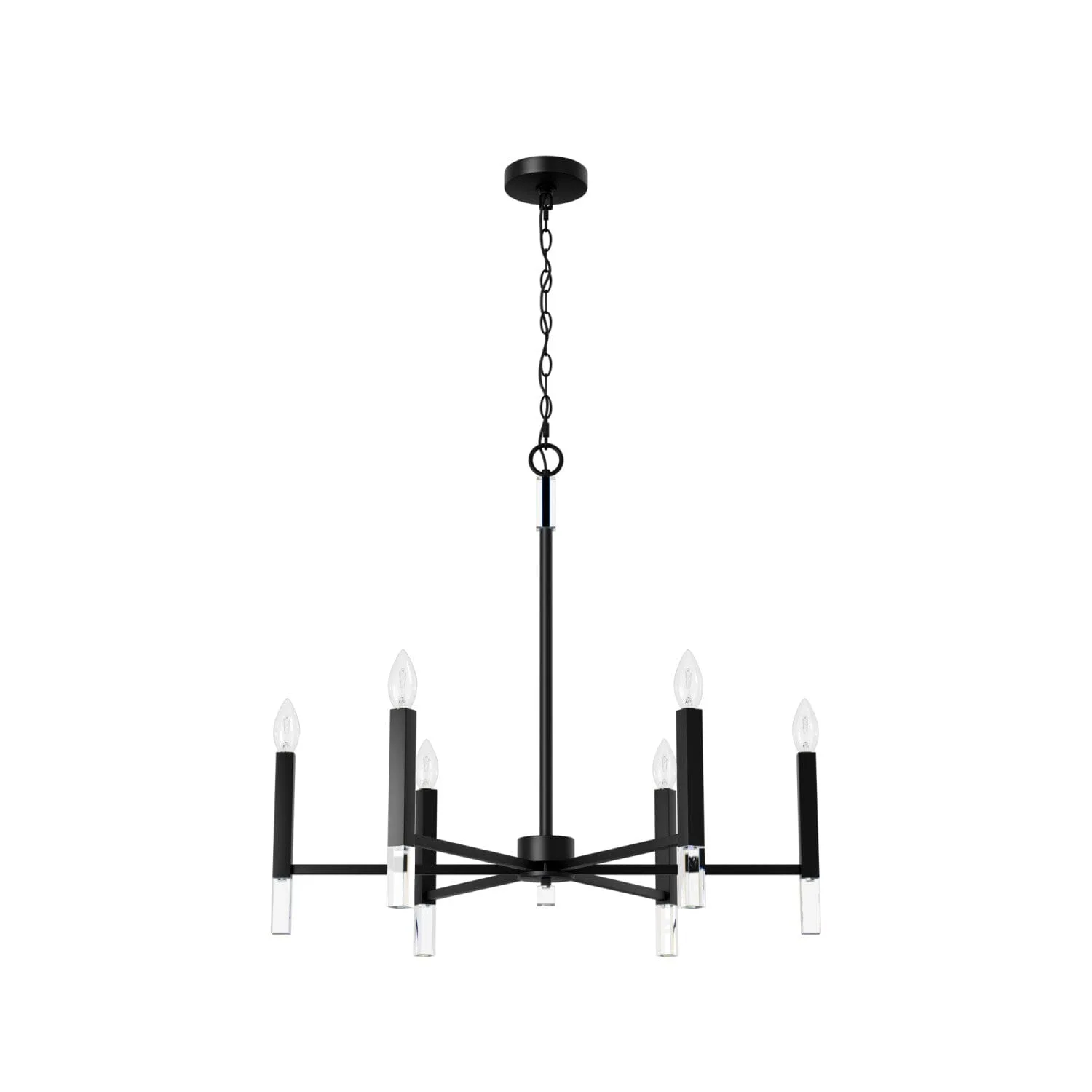 Sunjai 6-Light Chandelier in Matte Black