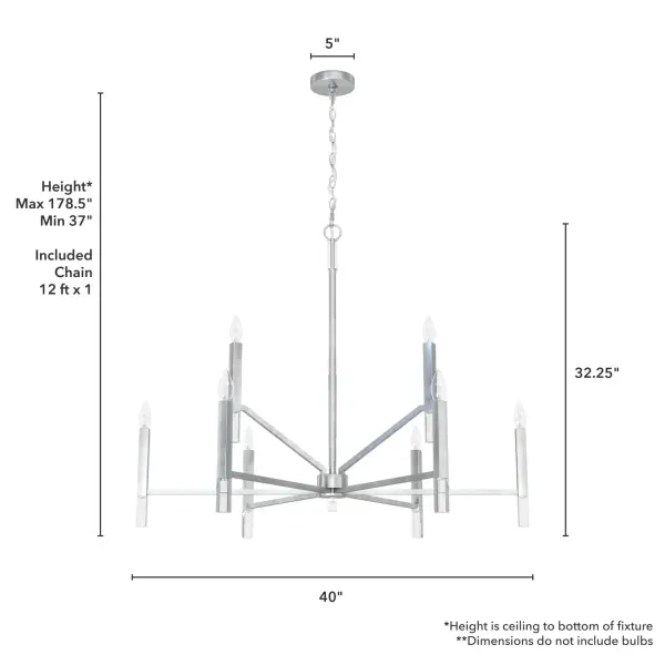 Sunjai Nine Light Chandelier in Matte Black - Image 11