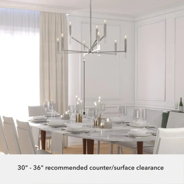Sunjai Nine Light Chandelier in Matte Black - Image 14