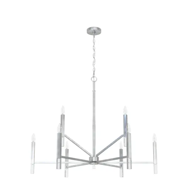 Sunjai Nine Light Chandelier in Matte Black - Image 18
