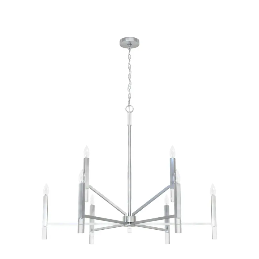 Sunjai Nine Light Chandelier in Matte Black - Image 18